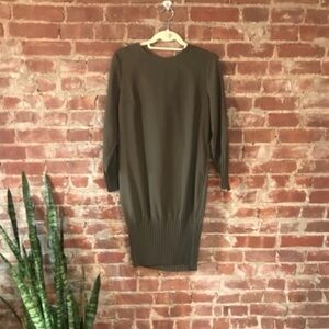 COS Olive Long Sleeve Dress